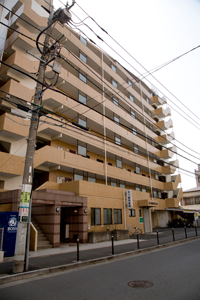 進んでいくと左側に当院の入ったマンションビルが見えてきます。 北川歯科医院が目印です。向かいはイトーヨーカドーになります。